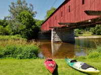 45816RoCrLeRe - Triathalon, Day Six - Kayaking the Grand River from the West Montrose Covered Bridge (a dream come true!)  Peter Rhebergen - Each New Day a Miracle